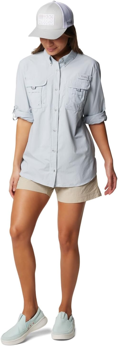 Elevate Your Outdoor Adventure with the Women's Bahama II Long Sleeve Shirt in Cirrus Grey
