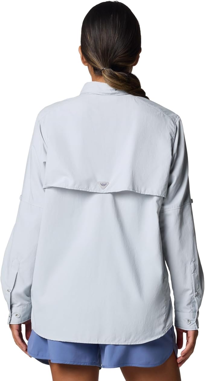 Camisa Columbia PFG Bahama II Mujer Gris – Manga Larga